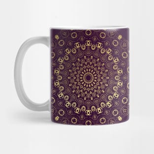 Gold/Purple Spiral Pattern Mug